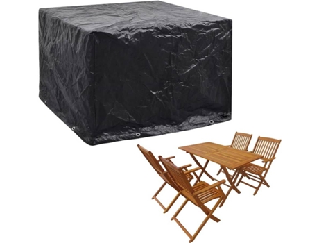 Funda para muebles de exterior VIDAXL Negro Polietileno (122x112x98 cm)