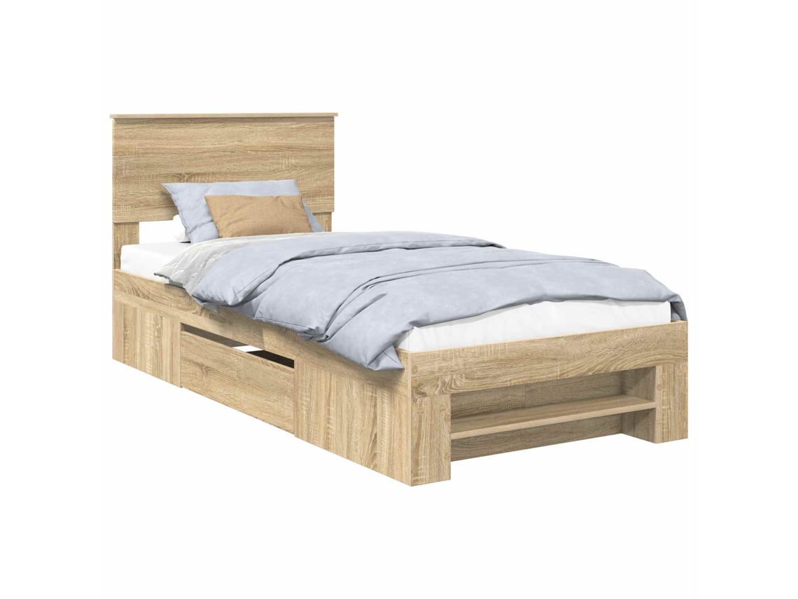Maison Exclusive - Estructura De Cama Con Cabecera Roble Sonoma 80 X 200 Cm