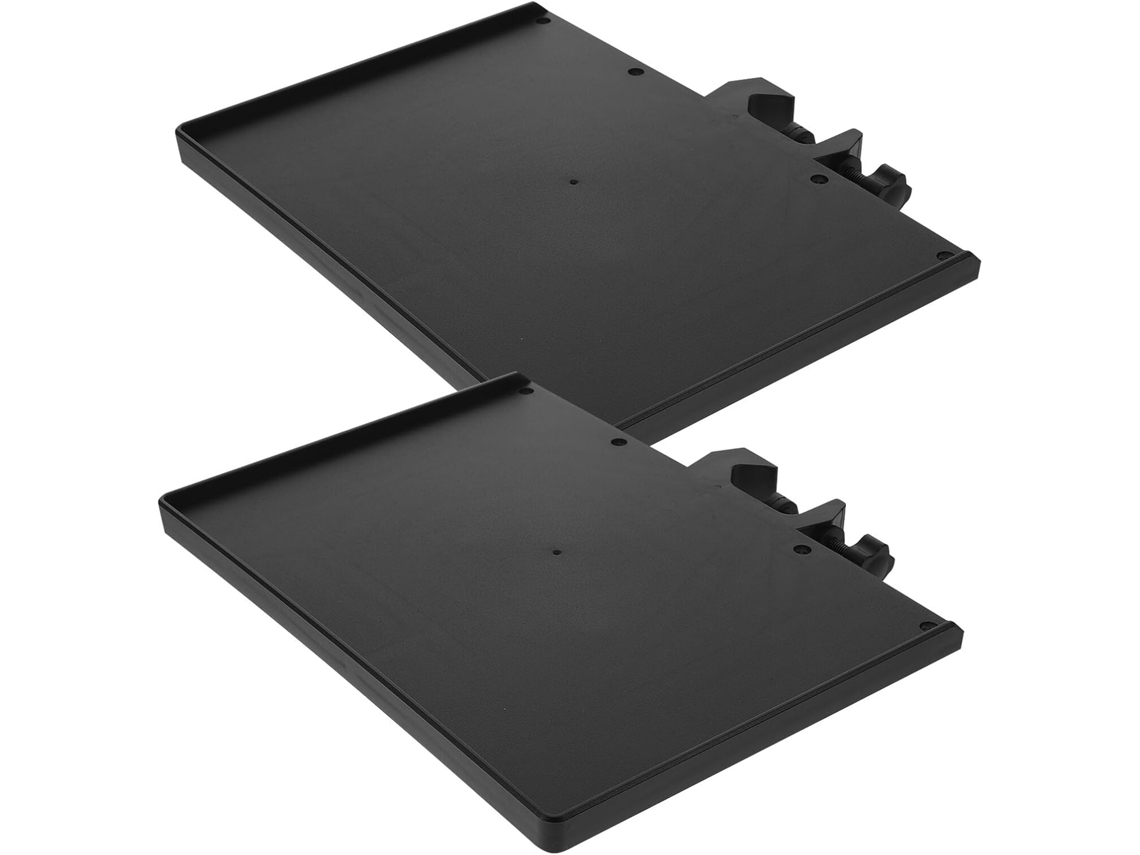 Soportes para micrófono de ABS, bandeja de 24 x 17,5 cm, paquete de 2, montaje con clip, color negro, para uso prolongado, estudio.