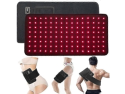 Cinturón terapéutico con luz roja e infrarroja con 120 LED para el alivio del dolor de espalda, hombros y cintura.