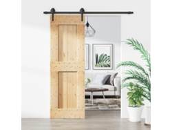 Puerta corrediza | Puerta corredera con herrajes 70x210 cm madera maciza de pino Wsd780938 Lovely Home