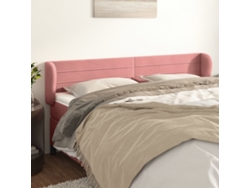 Cabecero De Terciopelo Rosa 183x23x78/88 Cm