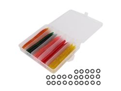 Kit De Señuelos De Pesca Con 50 Cebos Blandos De Pvc Con Anillos De Goma Y Estuche.