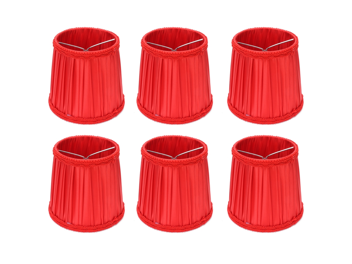 Rebe-6 Piezas Lámpara De Techo Estilo Europeo Tela Funda De Lámpara Moderna Para Candelabro E14 Accesorio De Hogar Decoración