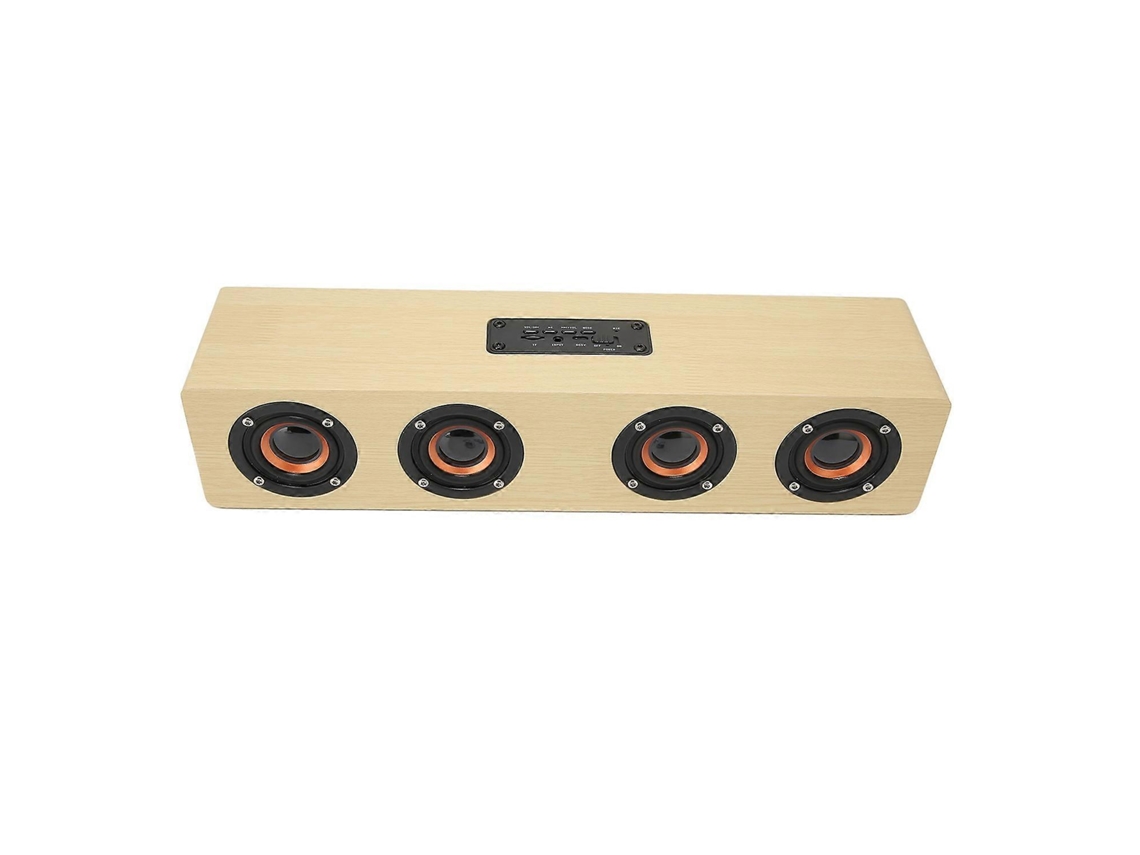 Altavoz Bluetooth estéreo de madera para llamadas manos libres con graves intensos y altavoz de escritorio inalámbrico para teléfono móvil Chennnls