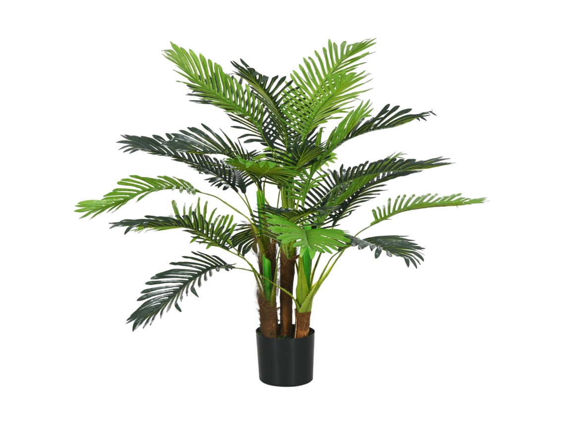 Plantas artificiales, palmera artificial, planta artificial de 100 cm con 27 ramas, planta de interior, árbol artificial, decoración Zkaka