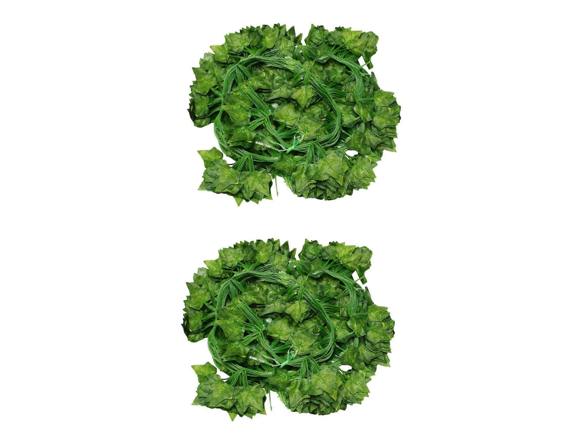 Paquete de 24 hojas de hiedra artificial para decoración de pared de jardín.