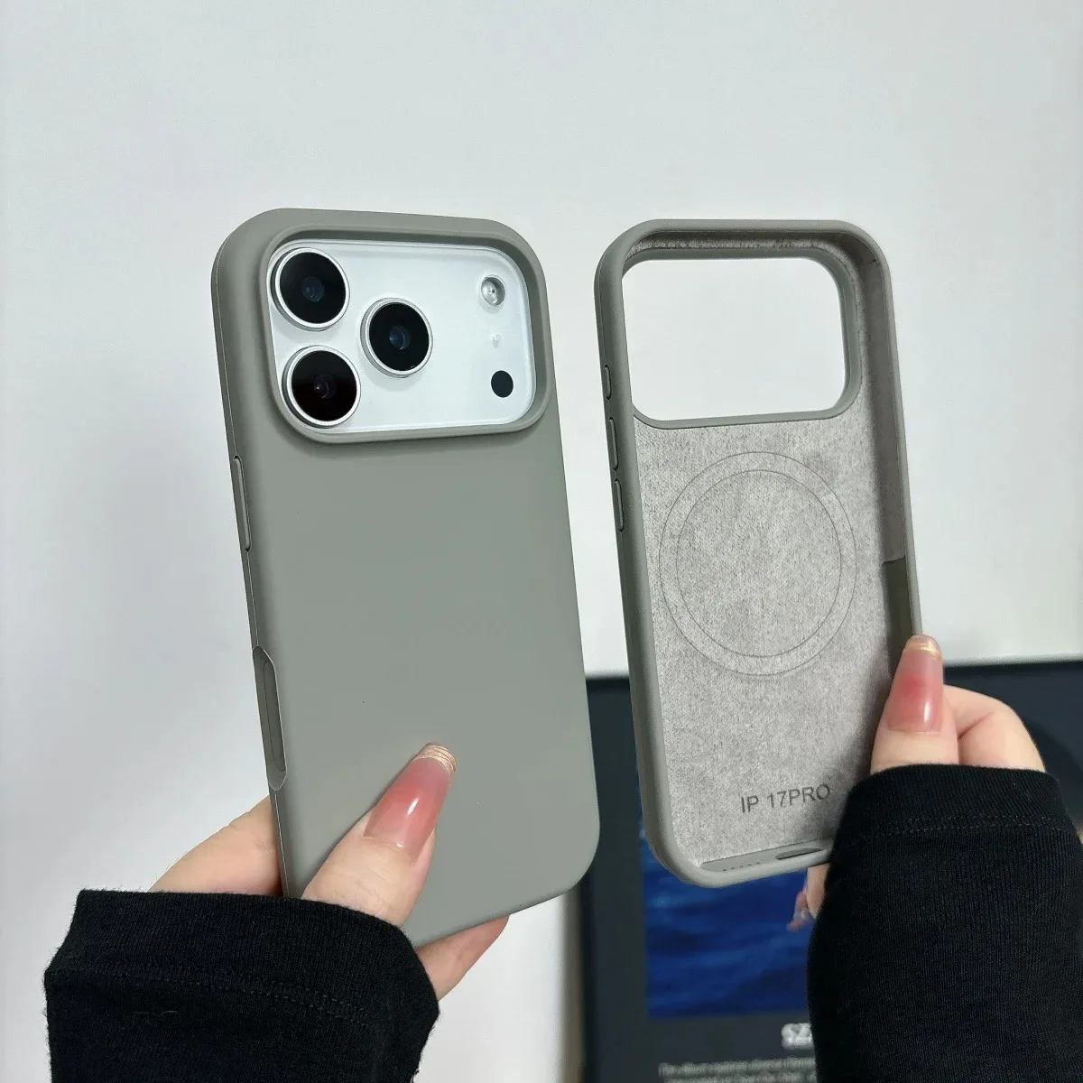 (iphone 13 Pro Max Gris) Funda Original De Silicona Líquida Magsafe Para Iphone