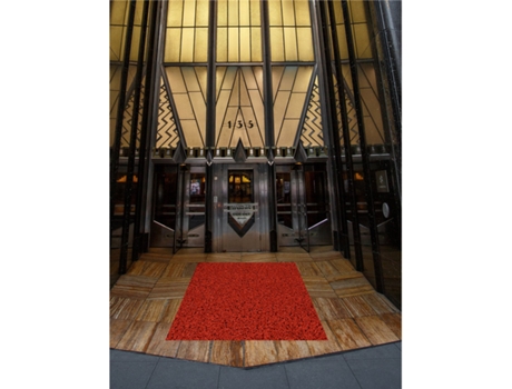 Felpudo de Rizos PVC Vinílico | Gran resistencia e calidad | Perfecto para entradas e recepciones Vermelho Com base 1,22 x 11 m