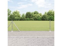 Juego de 2 postes para cerca de acero galvanizado de 10 x 0,5 m Wsd69877 Lovely Home