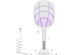 Raqueta Matamoscas Electrica 2 En 1 3000v Mata Mosquitos, Insectos Electrico Usb Recargable 1200mah Coshano