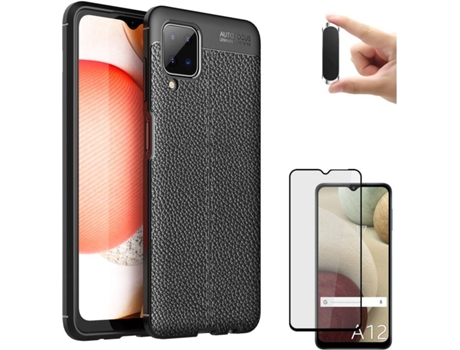 Carcasa, Protector y Soporte Samsung M12 Rugged Leather Negro