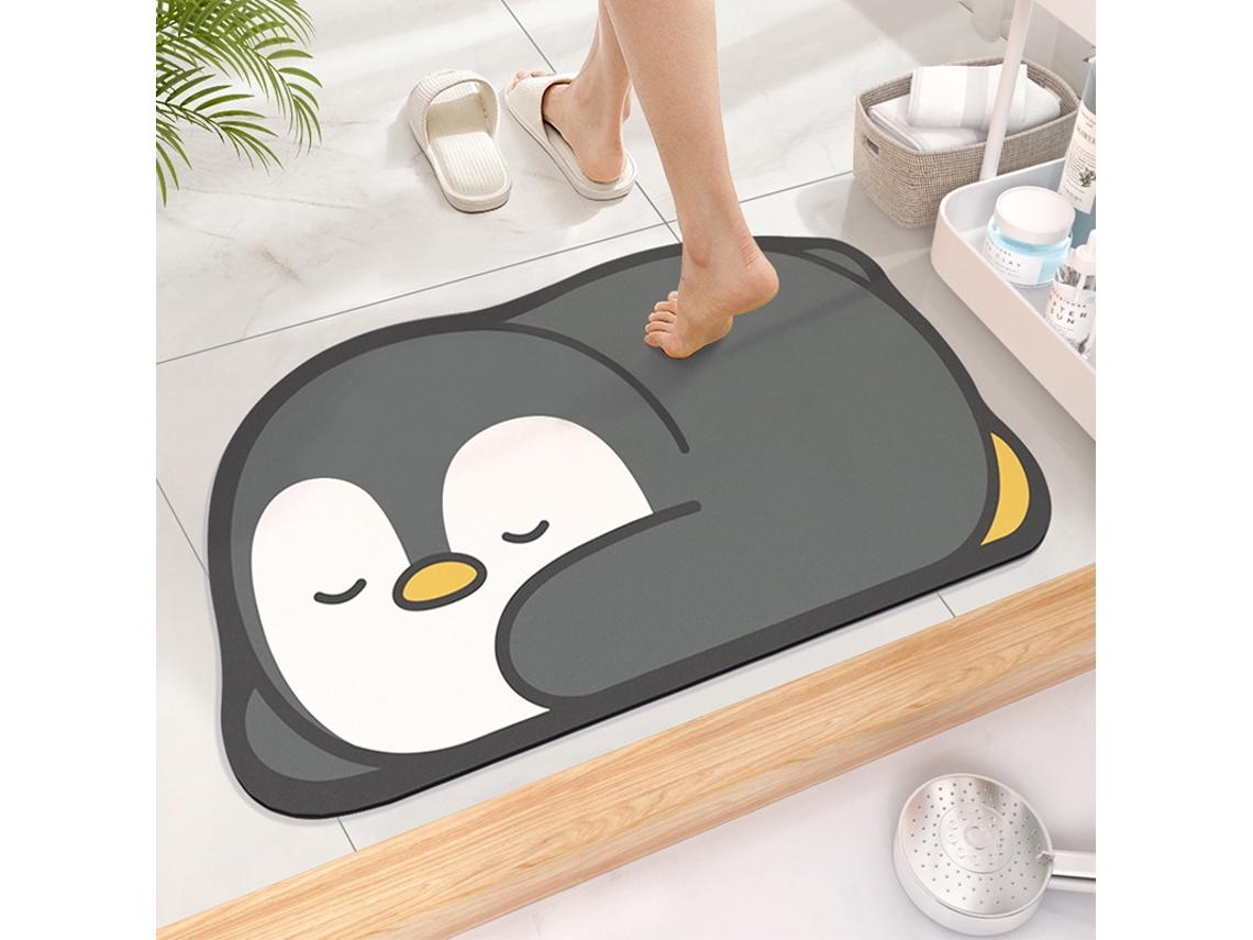 Alfombrilla De Baño De Tierra De Diatomeas Con Dibujos Animados, Antideslizante Y Súper Absorbente, De Secado Rápido.