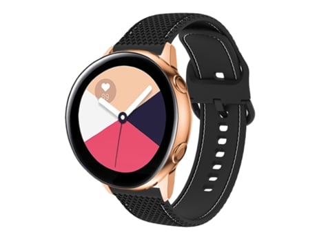 Correa de reloj inteligente para Samsung Galaxy Watch5 40 mm/44 mm / Watch5 Pro Correa de silicona con costuras de dos colores (hilo negro + blanco)