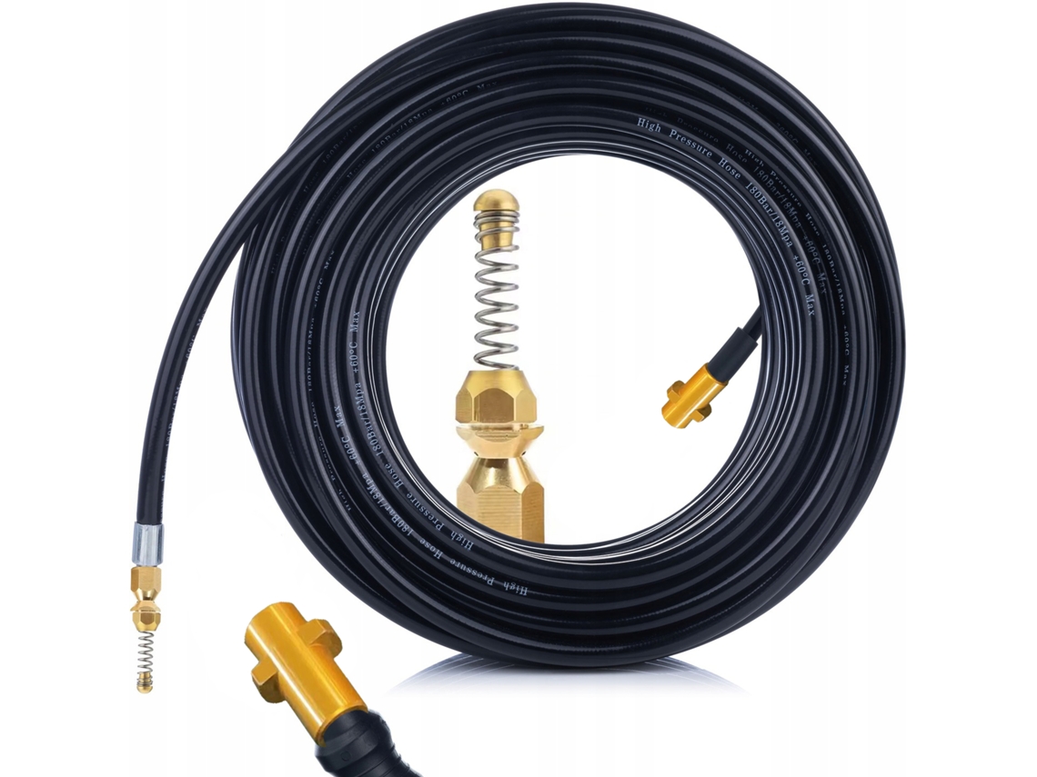 Manguera de alta precisión de 3 m – Boquilla Muelle Latón | 6 °C | Compatible con hidrolimpiadora Kärcher K2-k7