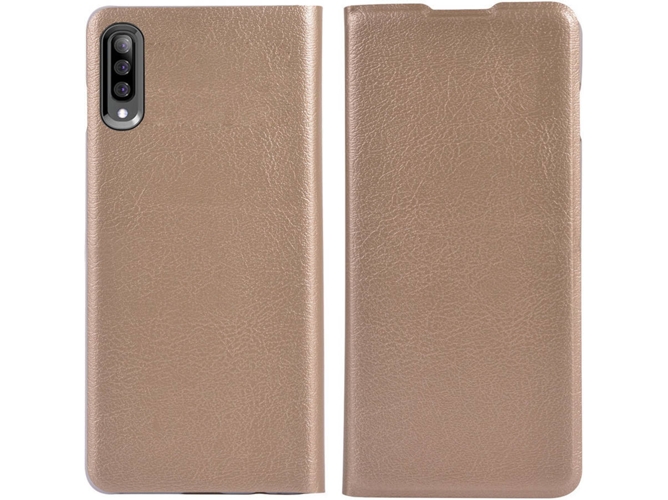Funda Samsung Galaxy A8 2018 Flip Dorado