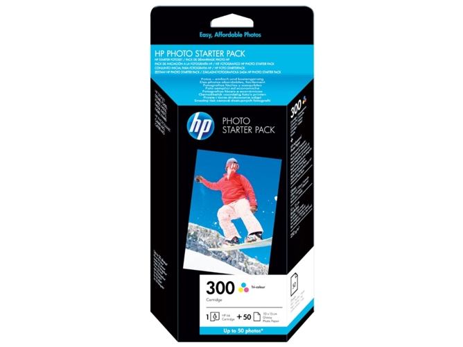 Pack cartuchos de tinta HP 300 + Papel 10 x 15