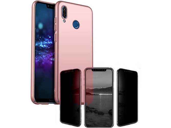 Kit Carcasa y Protector Privacy Honor 8X SlimShield Rosa