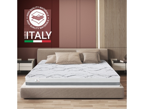 Colchón de plaza y media 130x200 Memory Foam Altura 27 cm Made in Italy THE WHITE STONE