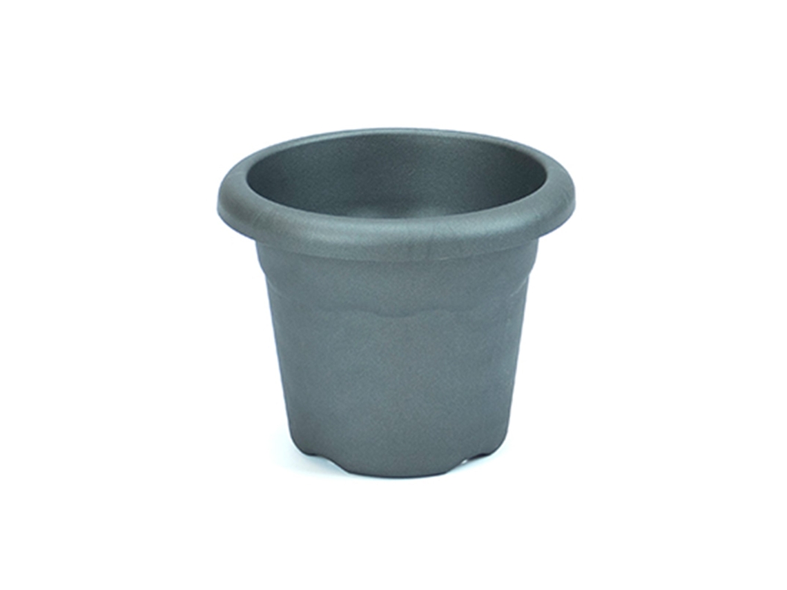 PLASTIKEN TERRA - Maceta Redonda Medida 20 cm 3L Antracita