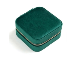 Joyero de terciopelo, práctico organizador de joyas para viajes. Hengjian