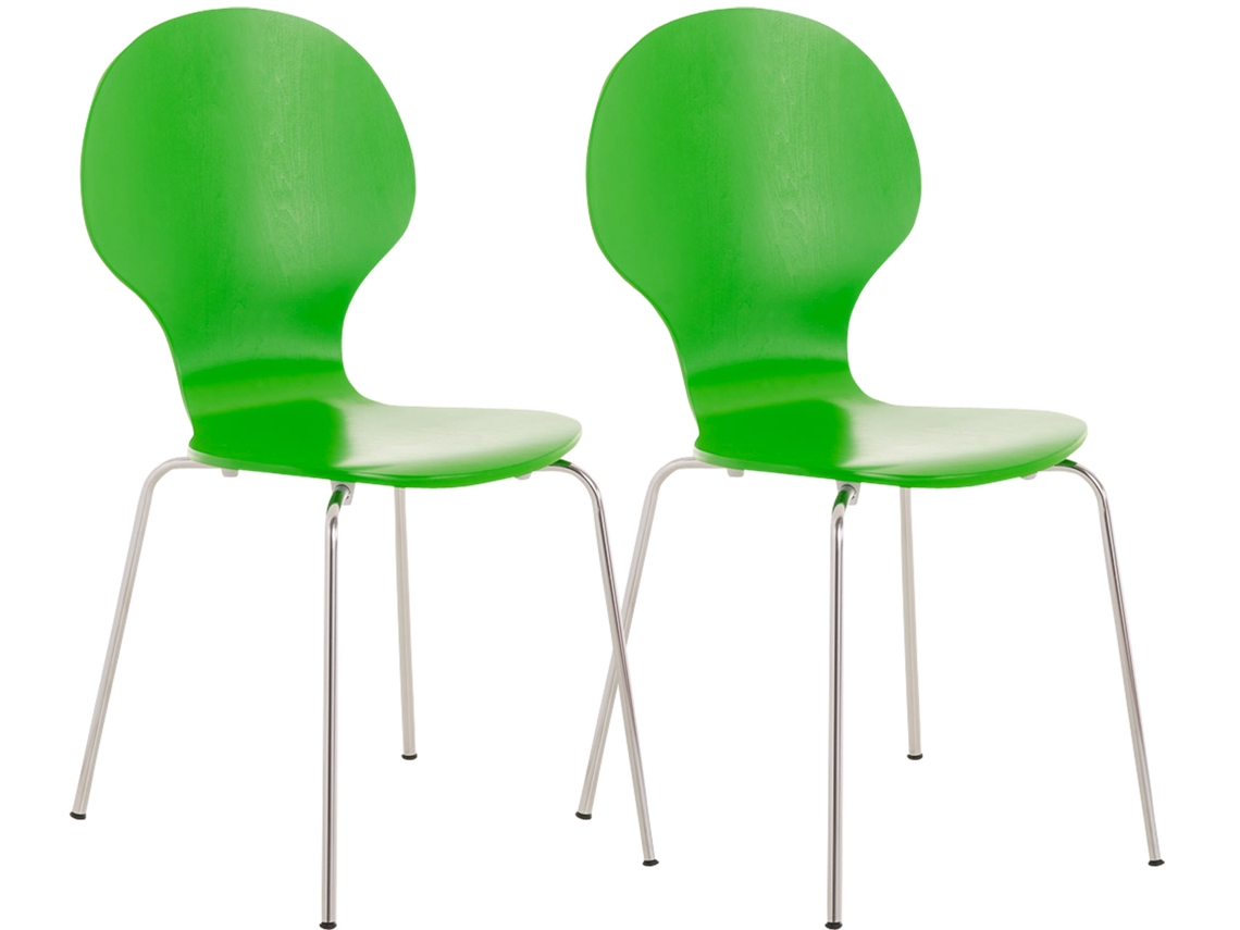 2x silla ergonómica apilable DIEGO verde CLP