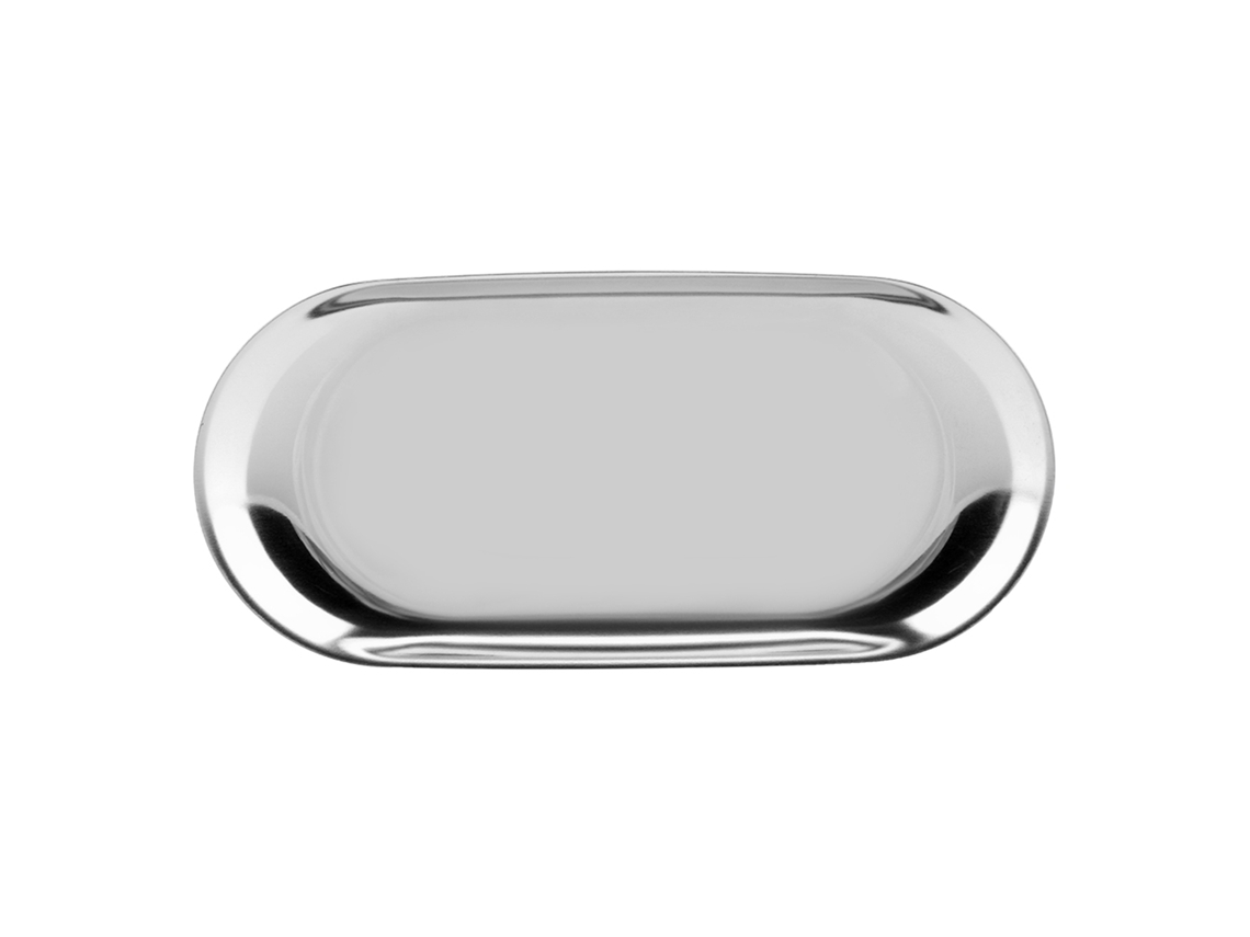 Bandeja De Almacenamiento De Acero Inoxidable Estilo Nórdico Para Cosméticos, Joyas, Organizador De Escritorio (plata L)