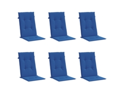 Juego de 6 cojines para sillas de jardín 50x50x4 cm Oxford Royal Blue HARLANV1