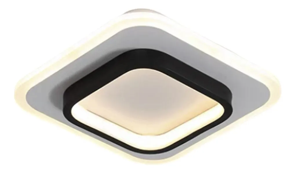 Lámpara de techo LED empotrada cuadrada, blanco cálido, Vayotoy