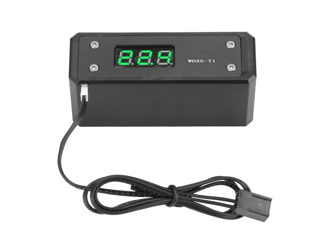 Termómetro Digital De Refrigeración Por Agua G1/4 Panel Negro Monitor De Pantalla Verde