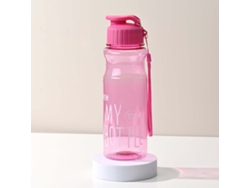 Botella deportiva creativa de gran capacidad, reutilizable y resistente a la corrosión. Mdug (rosa)