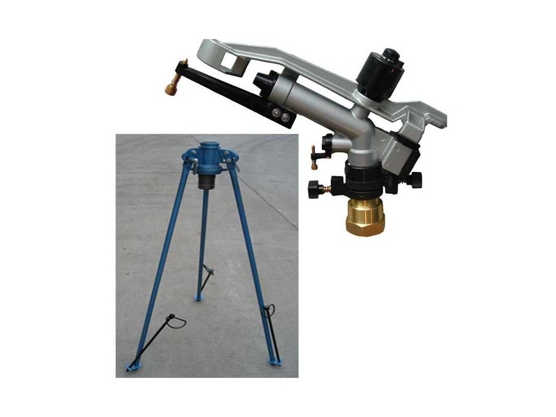 Cañon de Riego Agricola Duplex Ajustable 2'' 20 a 43 Metros Tripode 2'' SUINGA
