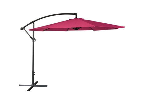 Sombrilla HAPPY GARDEN Oahu Redonda (Rojo - 300 x 250 cm cm)
