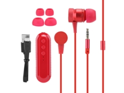 Auriculares De Solapa Rojos Con Clip Y Bluetooth 4.1, Con Conexión Estable Para La Oficina Y El Deporte.