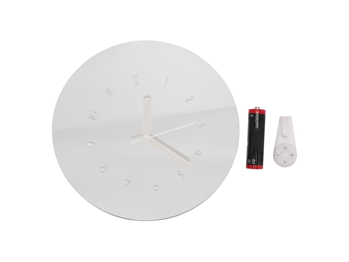 Reloj De Pared Redondo Con Espejo, Silencioso, Moderno, Funciona Con Pilas, Para Decoración Del Hogar.