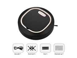 Aspiradora Robótica Automática 3 En 1 (negra) Con Carga Usb