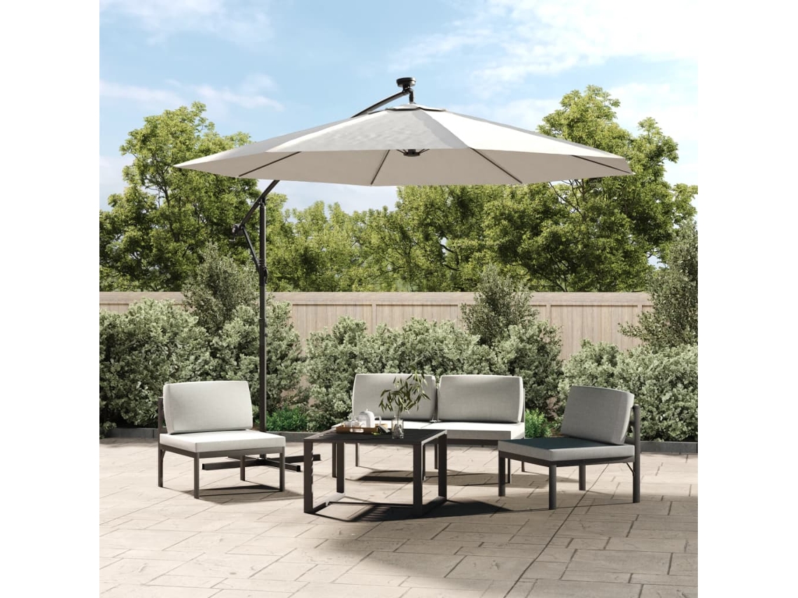 Tela de repuesto para sombrilla Cantilever de 350 cm, color blanco arena, Wsd503388 Lovely Home