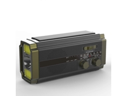 Radio AM/FM con manivela alimentada por energía solar, radio portátil de emergencia con batería recargable de 5000 mAh, linterna LED, 3 modos, GOKOCO