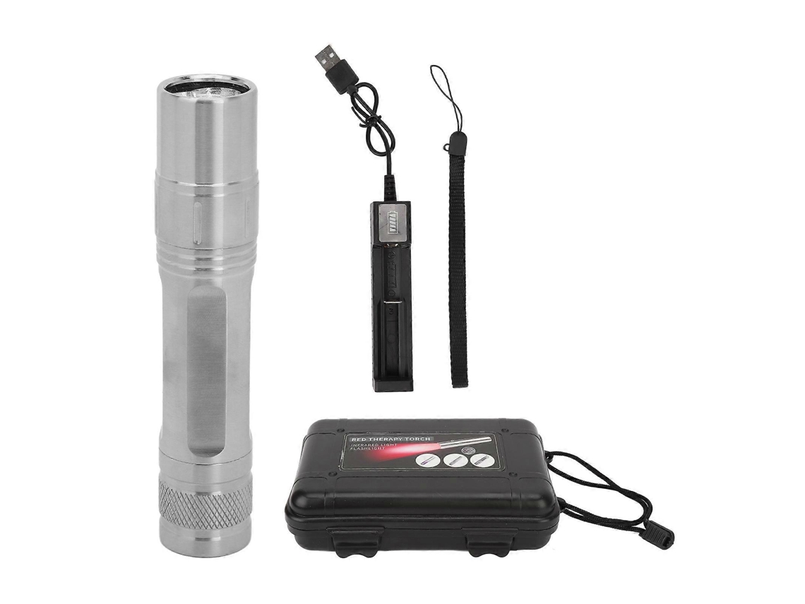 Linterna terapéutica LED roja recargable, dispositivo portátil de terapia infrarroja de 630 nm, 660 nm y 850 nm para hombres y mujeres