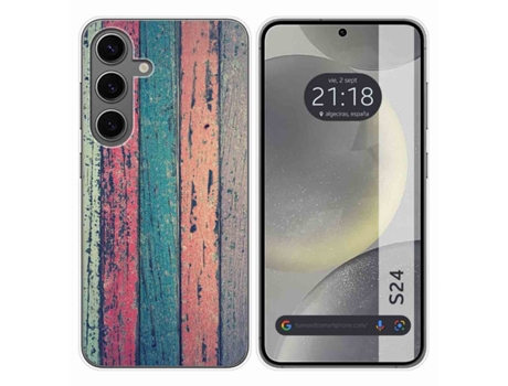Funda Silicona para Samsung Galaxy S24 5G diseño Madera 10 Dibujos TUMUNDOSMARTPHONE
