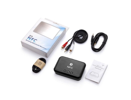 Receptor bluetooth NFC / Disco USB Lectura de música Adaptador inalámbrico estéreo 3.5mm AUX / RCA Altavoz de coche Receptor de audio Bluetooth neg...