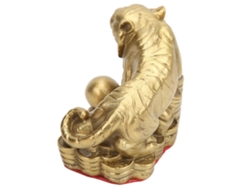 Estatua De Tigre De Latón Duradero Que Atrae Riqueza Y Buena Suerte, Decorativa Para Dormitorio U Oficina.