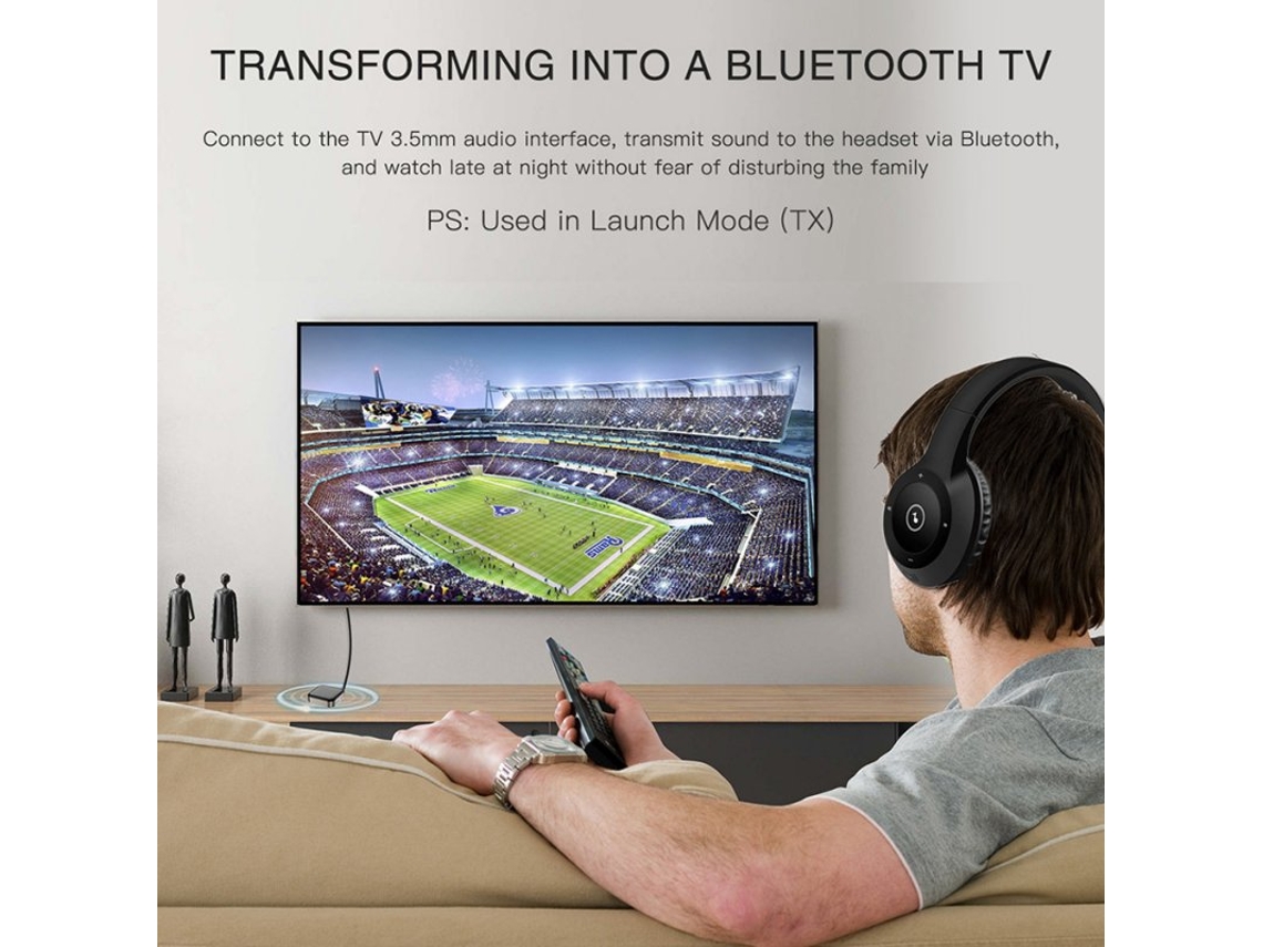 Transmisor Bluetooth 5.0 con Conexion Auxiliar para TV PC Radio