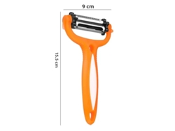 (naranja) 1 Pelador Giratorio Multifuncional De 360 Grados, Una Herramienta De Cocina Tres En Uno
