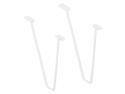 Portaestantes horquilla 2 piezas 22x18x2,3 cm metal blanco ML-DESIGN