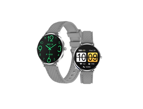 CHRONUS T8Mini Smartwatch 1,19'' AMOLED Health Butler para mujeres (Gris)
