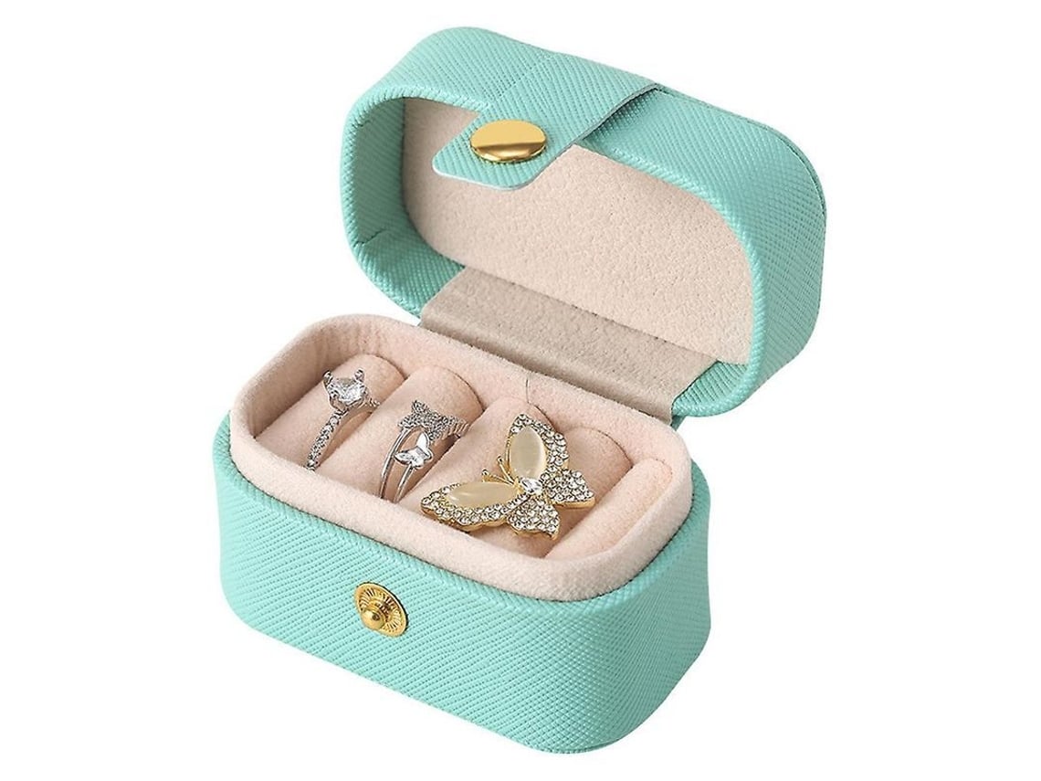 Caja Pequeña De Viaje Para Anillos, Organizador De Joyas Portátil, Mini Joyero