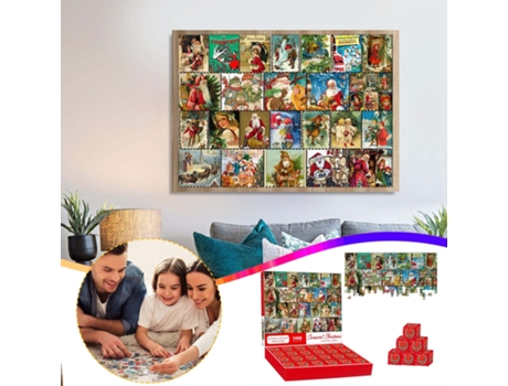 Calendario de Adviento de Navidad, Calendario de Adviento Puzzle 1008 Piezas