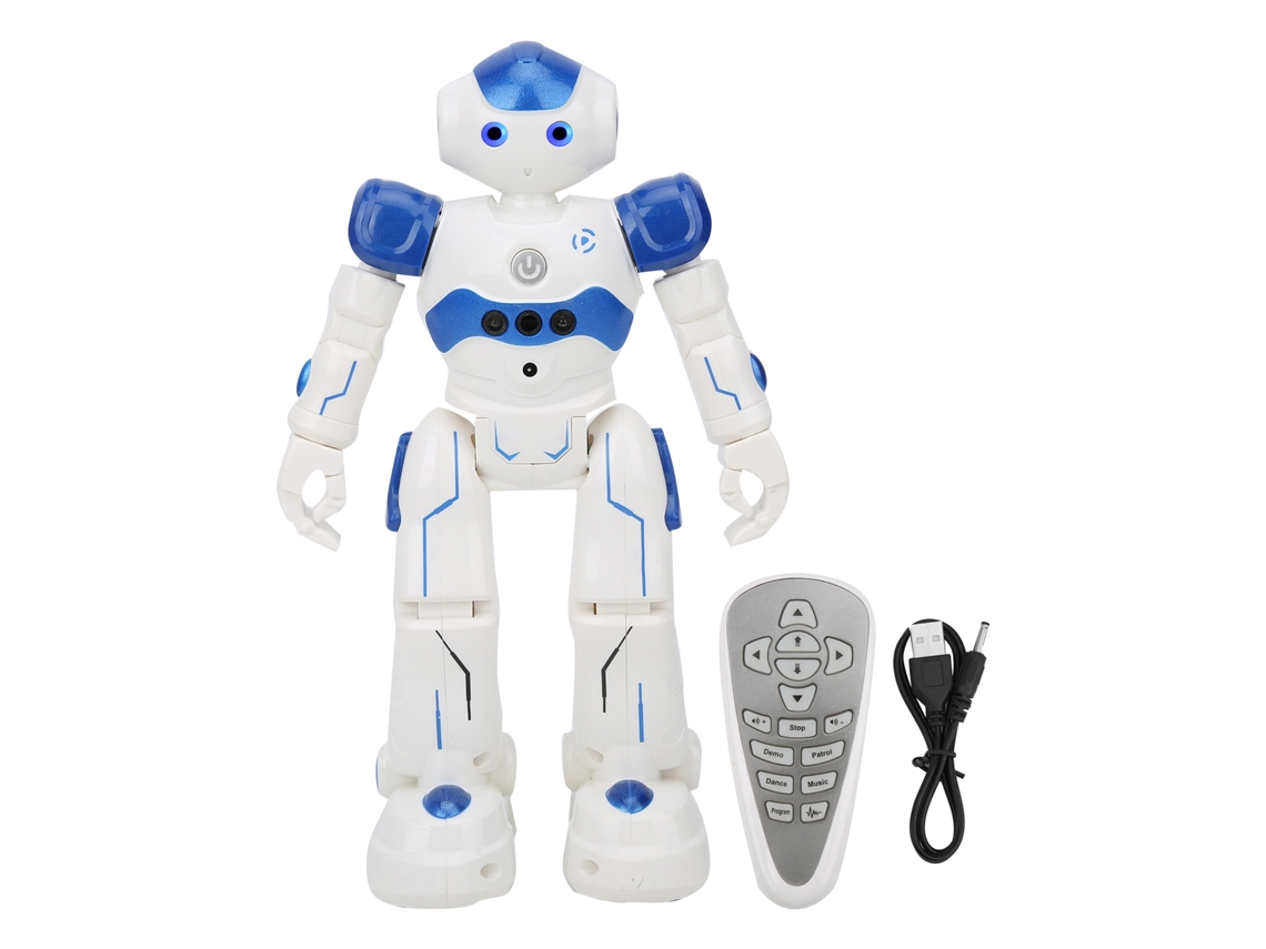 Rebe-robot Juguete de control remoto Cantante eléctrico Bailarín Juguete educativo para niños y niñas Azul