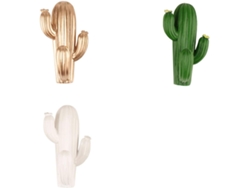 Ganchos Autoadhesivos Para Abrigos Con Diseño De Cactus (3 Piezas), No Requieren Perforación, Montaje En Pared Duradero.
